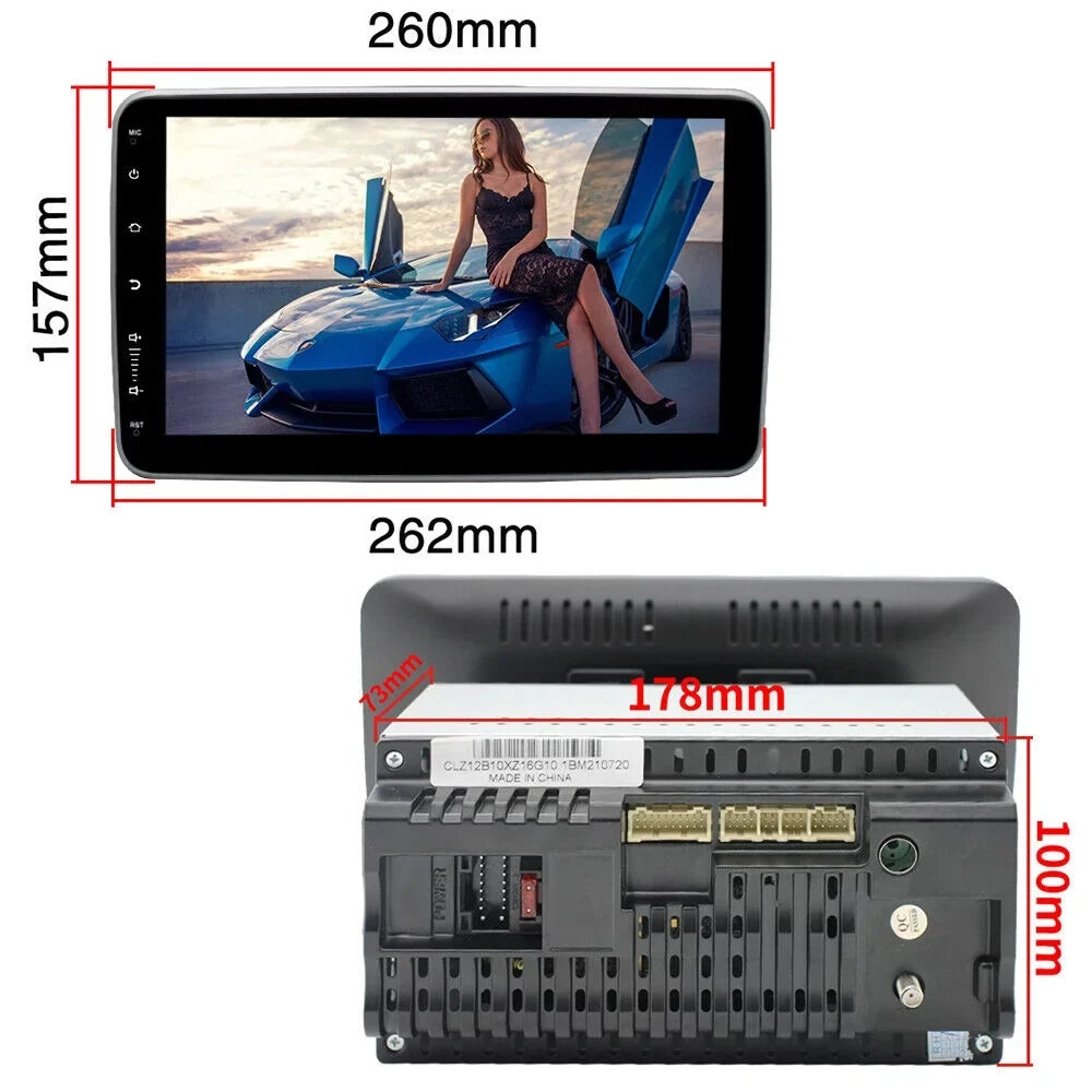Paddsun 10 Inch On-Board Android 9.1 GPS Wifi Dual Din Touch Screen Player Navigation