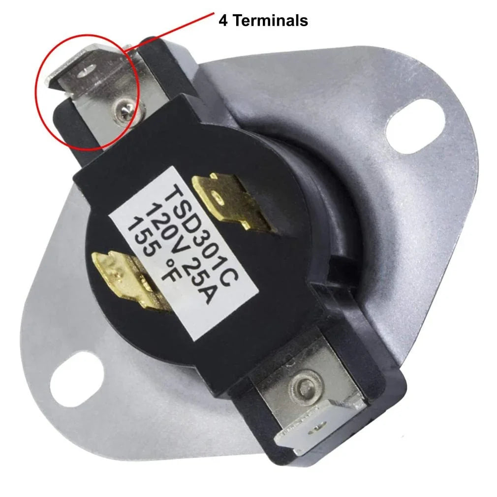 GLOB PRO SOLUTIONS AP6008270 PS11741405 EAP11741405 PD00002313 CKD2502 Dryer Cycling Thermostat 2" Length Approx. Replacement for and compatible with Whirlpool Maytag Kenmore Heavy DUTY