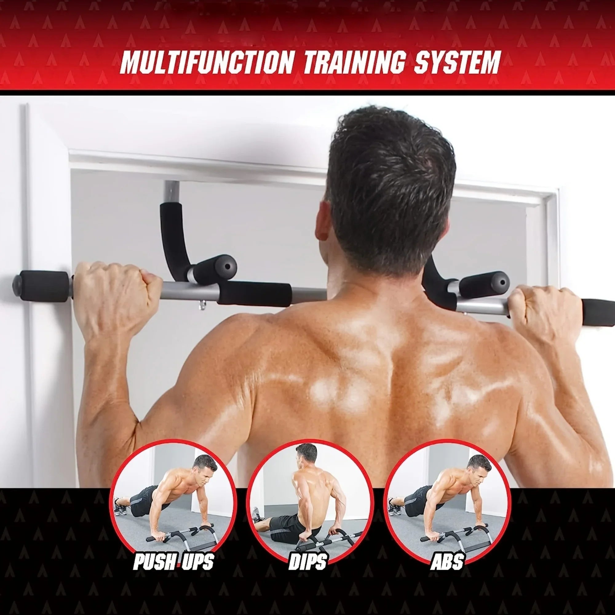 PGAST Door-Mounted Pull-Up Bar: Versatile, Portable & Space-Saving – Strengthen & Tone for Men and Women