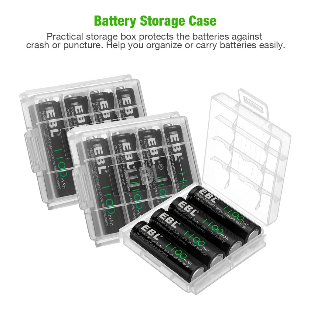 EBL 160-PCS AA NiCd 1100mAh 1.2V Ni-Cd Rechargeable Batteries Solar Lights
