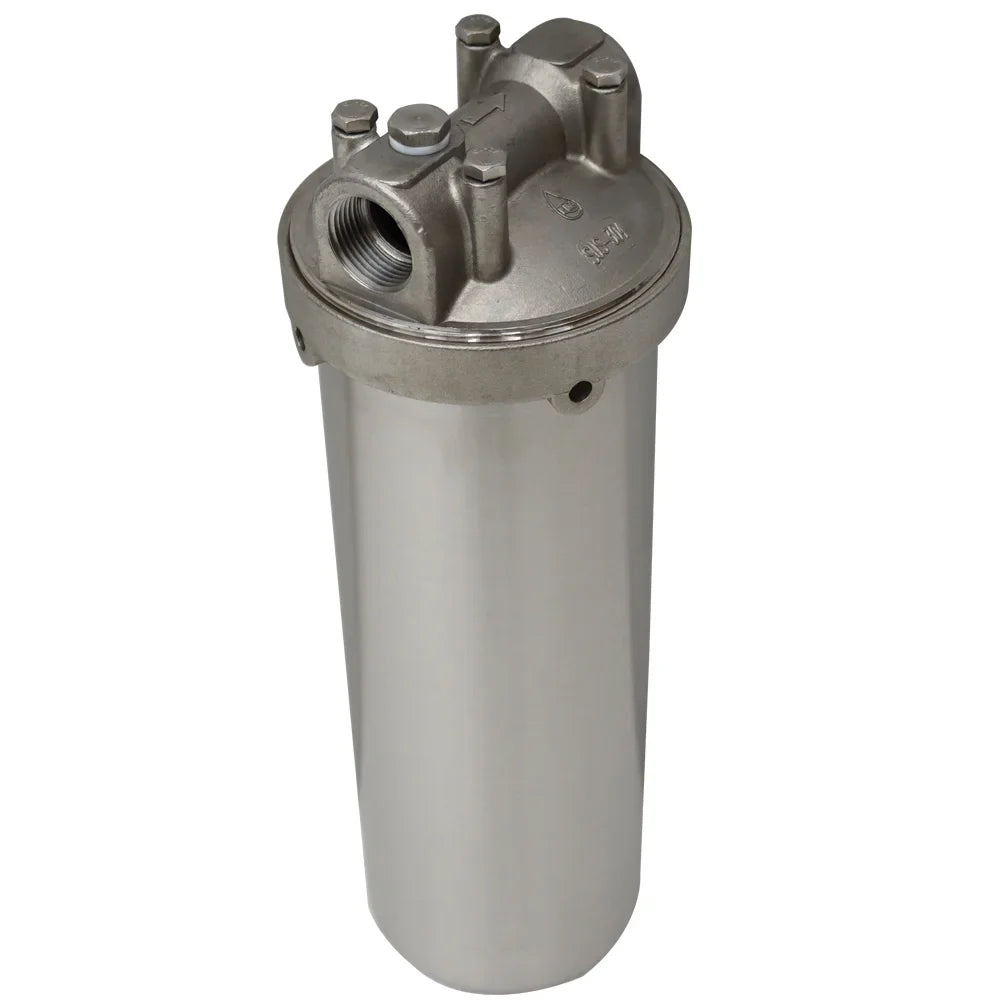 PreAsion Heavy-duty Filter Housing for Filtering Water Dirt Rust Scale Particles 10"L Cartridges 3/4"NPT with Bracket Wrench Pin
