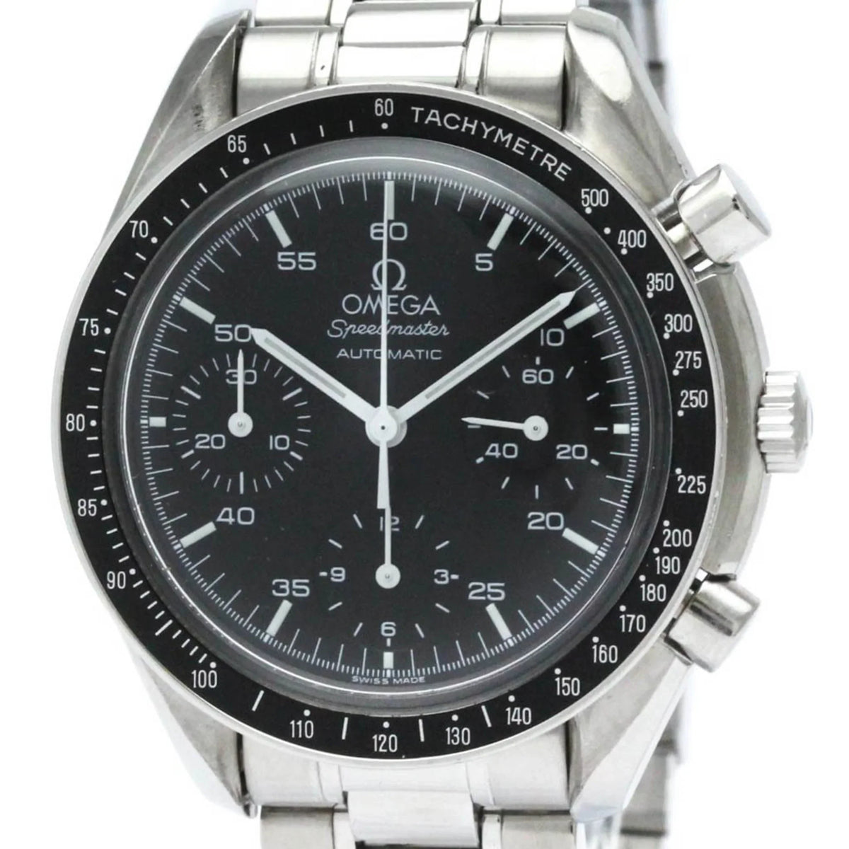 Pre-Owned Polished OMEGA Speedmaster Automatic Steel Mens Watch 3510.50 BF565452 (Good)