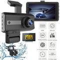 JahyShow Dual Lens Car Dash Cam Recorder: 1080P G Sensor DVR with Front and Rear Camera, Video Recording