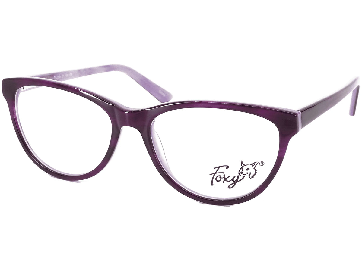 CSD Handmade Acetate Eyeglasses Frame with Spring Hinge for Women Colllection Foxy Style Molly Purple