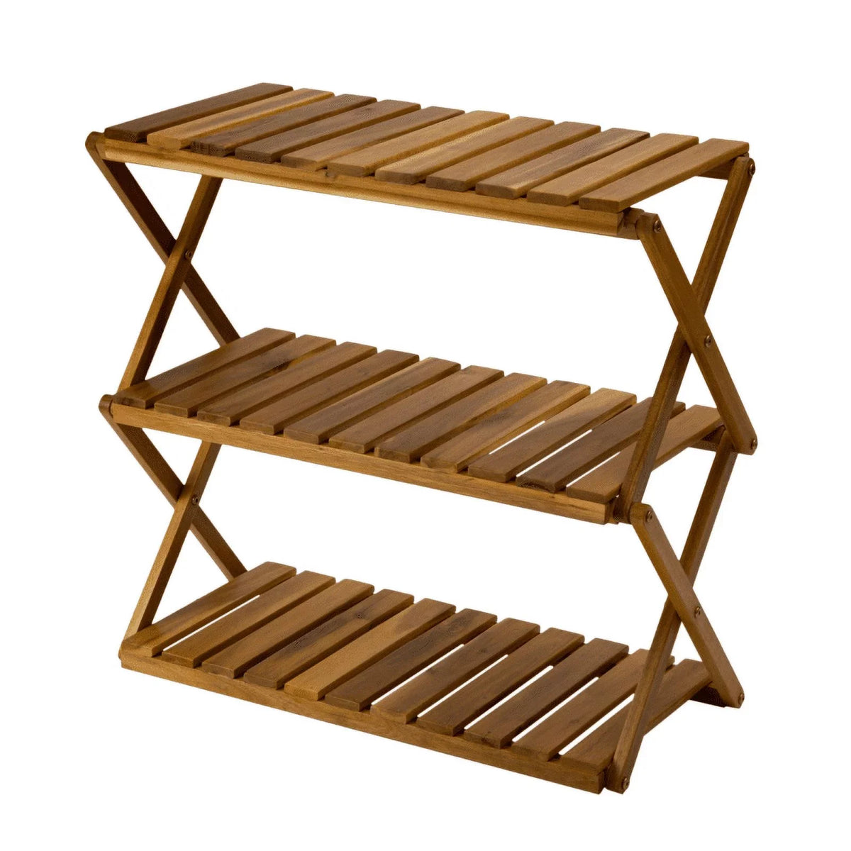 SinFoxeon Foldable multi-layer wooden shoe rack, multi-functional shoe rack freestanding shoe rack organizer