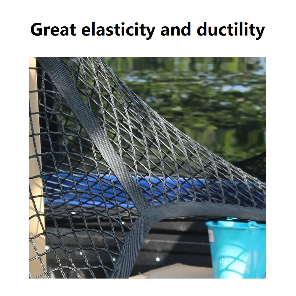 JEYODA Highly Elastic Cargo Net, Simple Truck Bed Cargo Mesh Organizer, Suitable for Daily Light Loads of Trucks, 4'x4' Stretches to 7'x7'