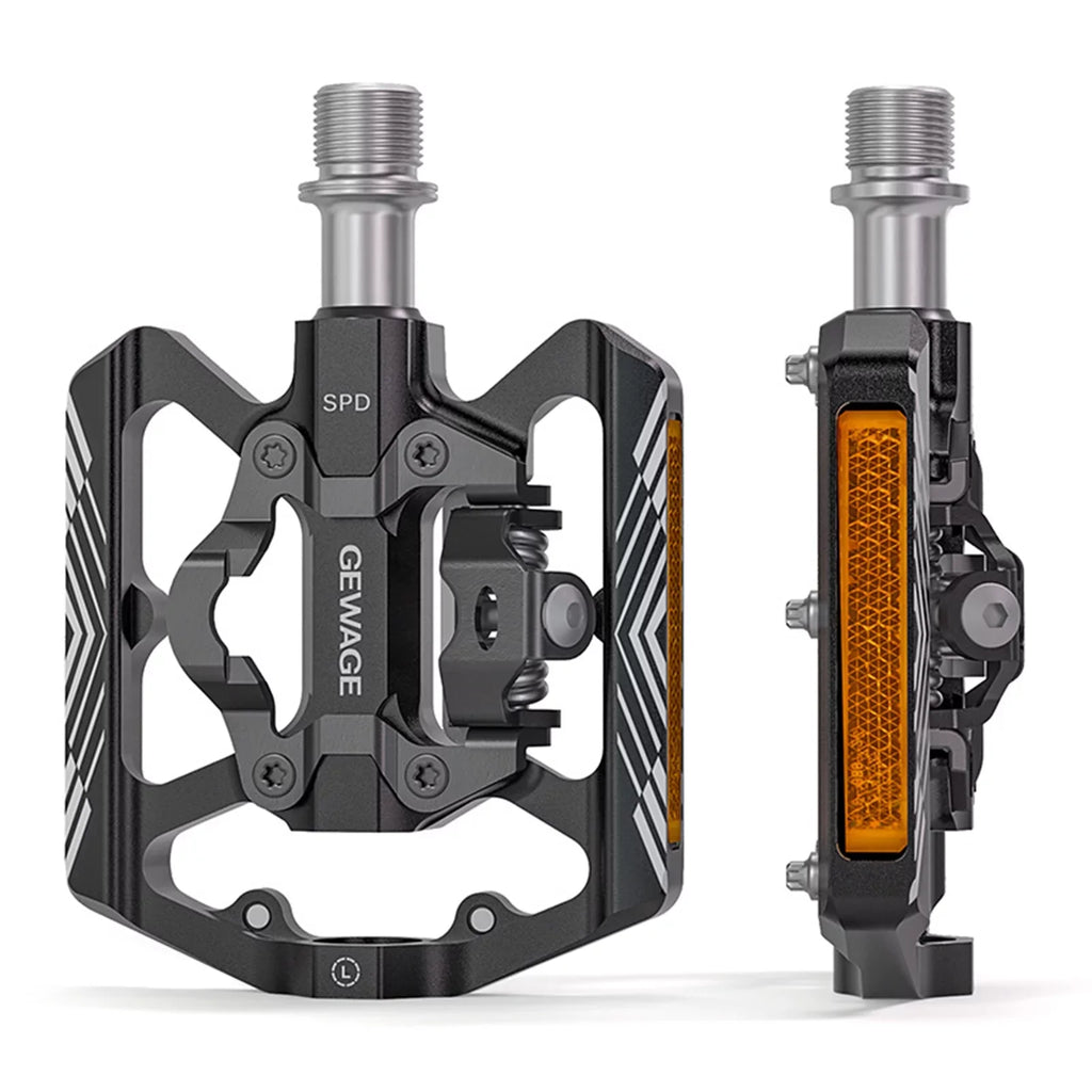 Mountain Bike Peddling components with Reflector, Lightweight Aluminum, Improved Transfer